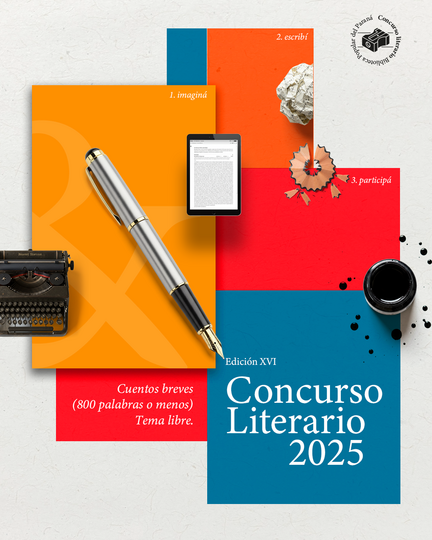 Afiche promocional del Concurso Biblioteca Popular del Paraná, Edición 2025